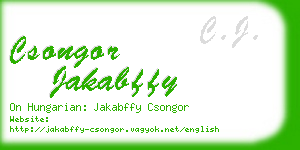 csongor jakabffy business card